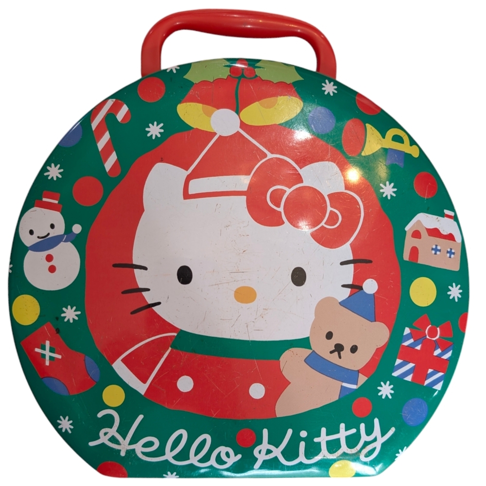 Vtg Hello Kitty Christmas tin